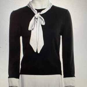 Alice and Olivia Wool Bow Tie Neck Sweater, Size M
